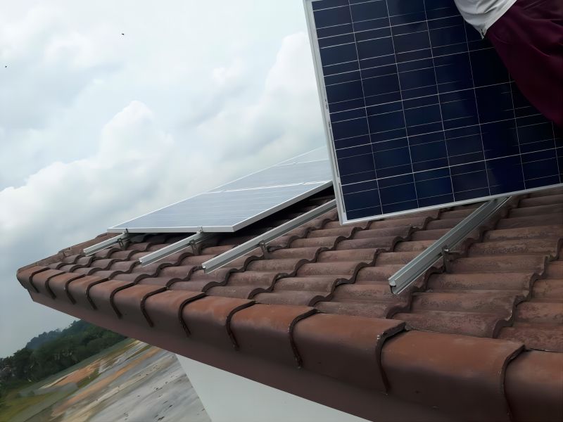 25 kW-Ziegeldach-Solarinstallationssystem