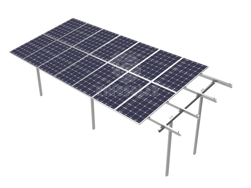 C-Typ-Stahl-Doppelsäulen-Solarträger-Installationssystem