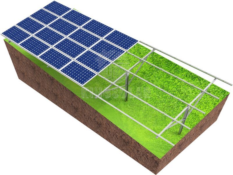Einsäulen-Solar-Bodenmontagesystem aus Stahl vom Typ C