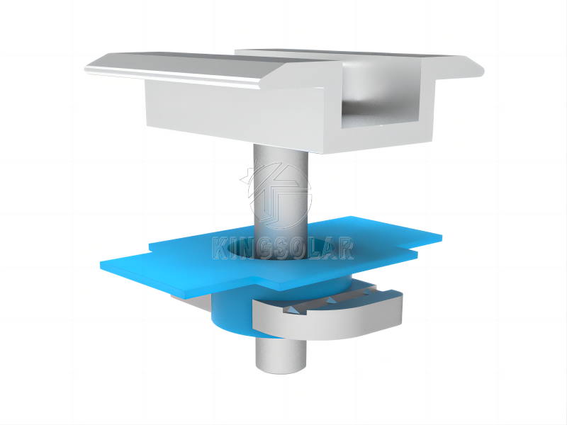 Mittelklemme des U-förmigen Kohlenstoffstahlschienen-Solarenergie-Installationssystems