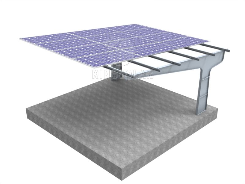 Einsäulen-Solar-Carport-Montagesystem aus Kohlenstoffstahl