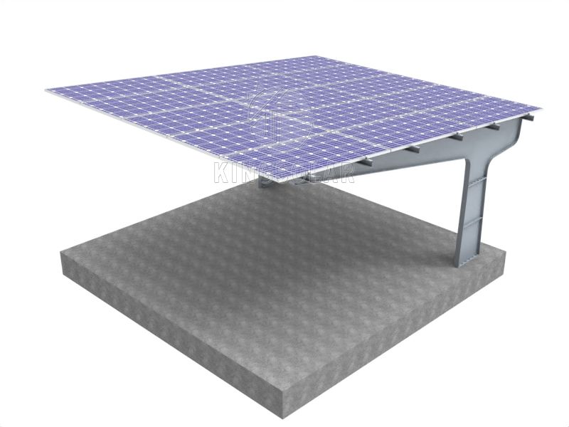 Einsäulen-Solar-Carport-Montagesystem aus Kohlenstoffstahl